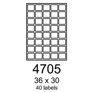 etikety RAYFILM 36x30 univerzálne biele R01004705A (100 list./A4)