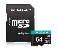 Pamäťová karta ADATA Premier micro SDXC karta 64GB UHS-I U3 Class 10 + adaptér