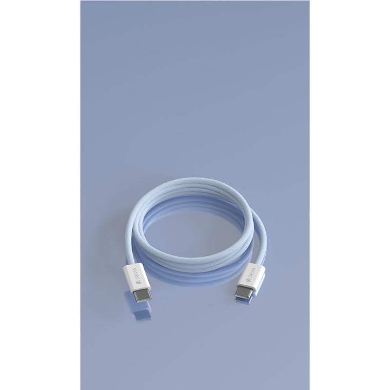 kábel Devia Smart EC325 PD USB-C - USB-C 1,0 m 60W 3A modrý 2