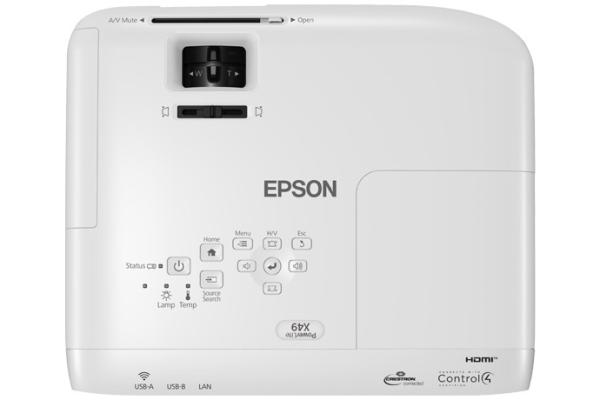 projektor EPSON EB-X49, 3LCD, XGA, 3600ANSI, 16.000:1, HDMI, LAN