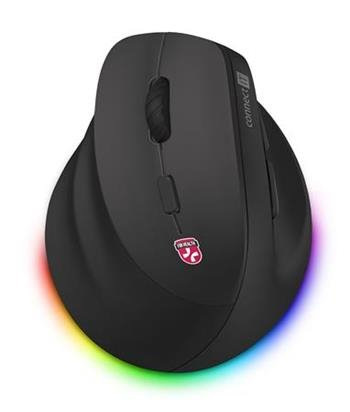 CONNECT IT FOR HEALTH ergo. vertikálna myš pre ľavákov, 2400dpi, 6 tl., bezdrôtová, USB, RGB podsv.,