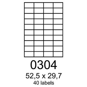 etikety RAYFILM 52,5x29,7 červené flourescentné laser R01320304A (100 list./A4)