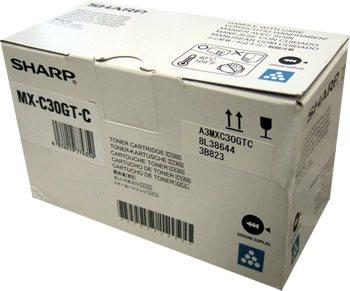 toner SHARP MX-C30GTC Cyan MX-C250/C300/C301/C303/C304 (6000 str.)