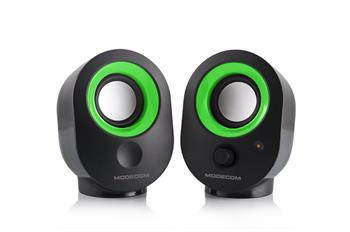 Reproduktory Modecom MC-XS5 2x 2W, USB napájanie, black-green (čierno-zelené)