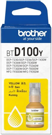 atramentová náplň BROTHER BT-D100Y Yellow DCP-T230/T430/T530/T730, MFC-T930 (5000 str.)