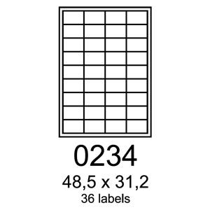 etikety RAYFILM 48,5x31,2 vysokolesklé biele laser R01190234F (1.000 list./A4)