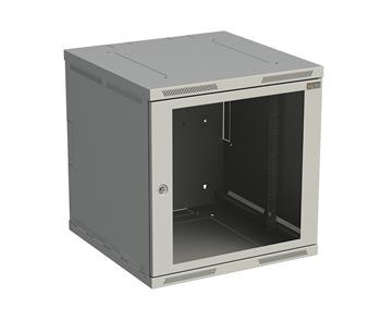 Rozvádzač nástenný SENSA 12U 600 mm, dvere sklo, RAL 7035, SENSA-12U-66-11-G
