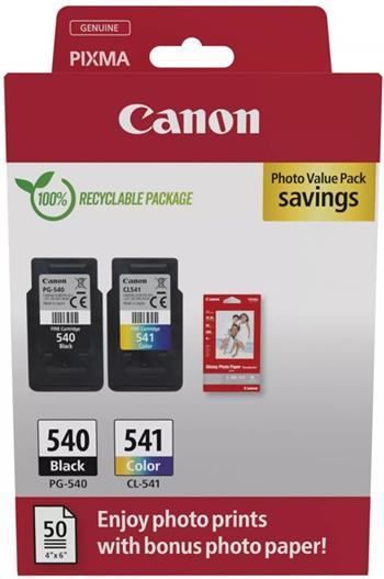 kazeta CANON PG-540 black + CL-541 color MG2150/3150 + GP501 10x15