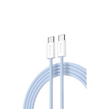 kábel Devia Smart EC325 PD USB-C - USB-C 1,0 m 60W 3A modrý