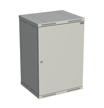 Rozvádzač nástenný SENSA 18U 500 mm, dvere plech, RAL 7035, SENSA-18U-65-21-G