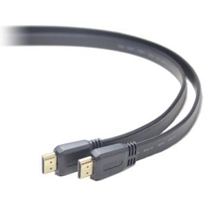 kábel HDMI Samec/Samec plochý, 3m, čierny, CABLEXPERT