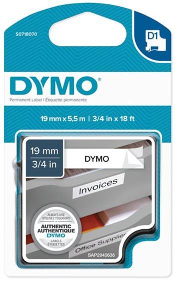 páska DYMO 16960 D1 Black On White Permanent Polyester Tape (19mm)