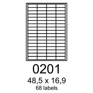 etikety RAYFILM 48,5x16,9 vysokolesklé biele laser R01190201A (100 list./A4)