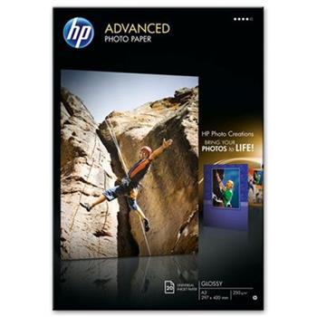 PAPIER HP Q8697A Advanced Glossy Photo,250g, A3/297x420mm,20ks