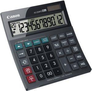 stolová kalkulačka CANON AS-220 RTS, 12 miest, solárne napáj