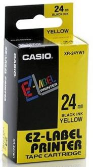 páska CASIO XR-24YW1 Black On Yellow Tape EZ Label Printer (