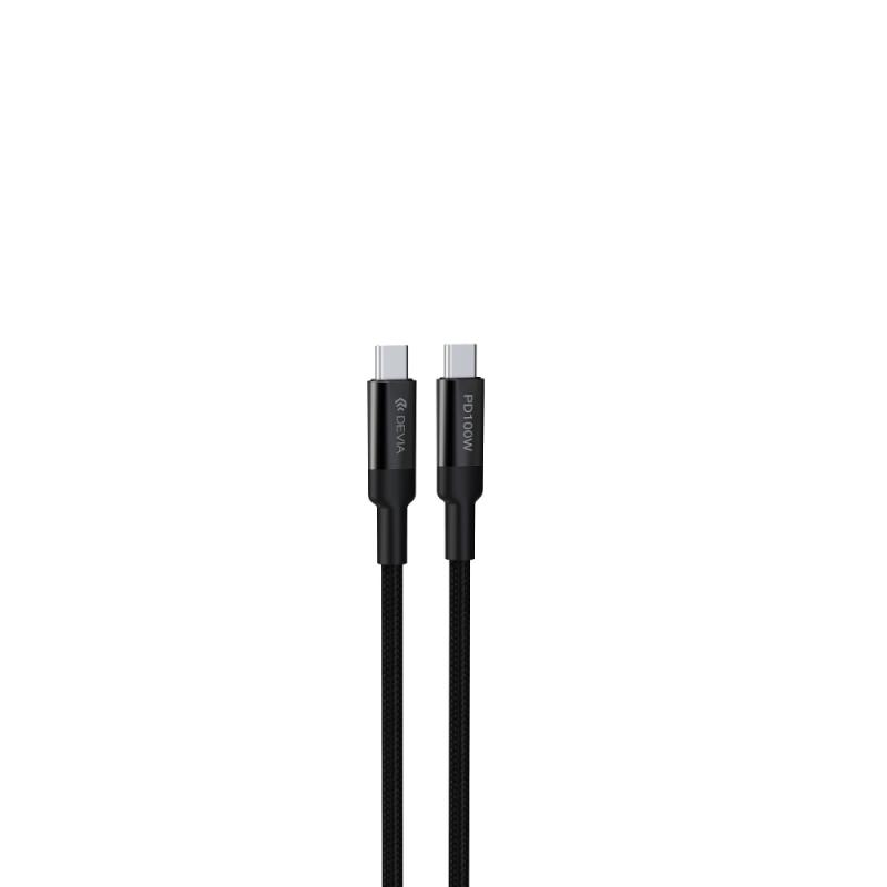 kábel Devia EC309 Extreme PD USB-C - USB-C 1,5 m 100W čierny