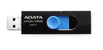 USB kľúč ADATA DashDrive™ Series UV320 128GB USB 3.1 flashdisk, výsuvný, čierny+modra