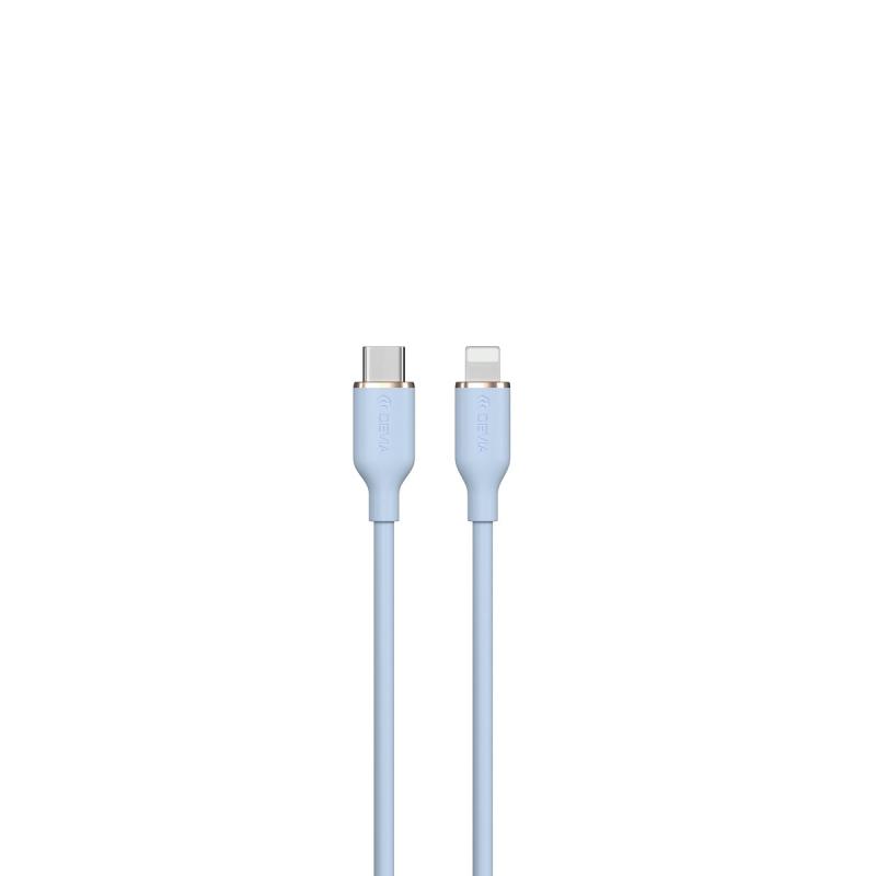 kábel Devia Jelly EC631 USB-C - Lightning 1,2 m 27W modrý