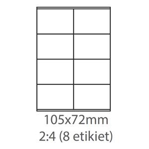 etikety ECODATA Samolepiace 105x72 univerzálne biele (1000 listov A4/bal.)