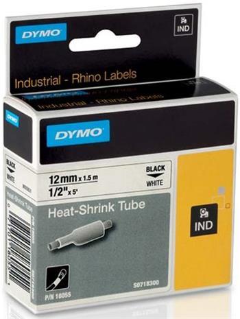 zmršťovacia bužírka DYMO 18055 D1 RHINO Black On White Tube (12mm)