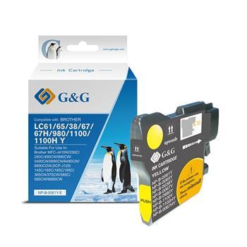 alt. kazeta G&G pre BROTHER LC1100Y/LC1100HY/LC980Y DCP-145C / DCP-163C / DCP-165C / DCP-167C / DCP-