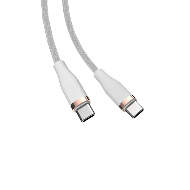 kábel Devia Star EC320 PD USB-C - USB-C 1,5 m 60W 3A biely 1