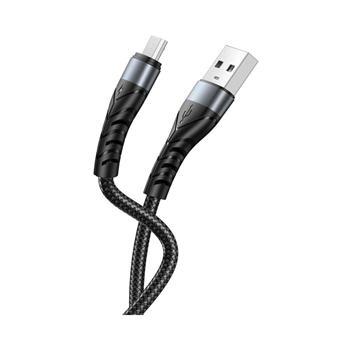 kábel XO NB209 MicroUSB-USB čierny (1m 2A)