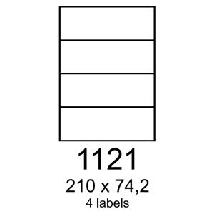 etikety RAYFILM 210x74,2 žlté flourescentné laser R01311121A (100 list./A4)