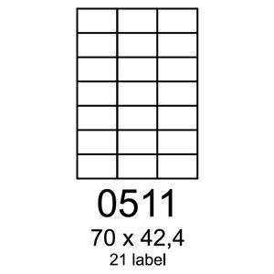 etikety RAYFILM 70x42,4 žlté flourescentné laser R01310511A (100 list./A4)