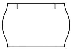 cenovkové etikety 25x16 CONTACT METO 14 - biele (pre etiketovacie kliešte) 1.100 ks/rol.