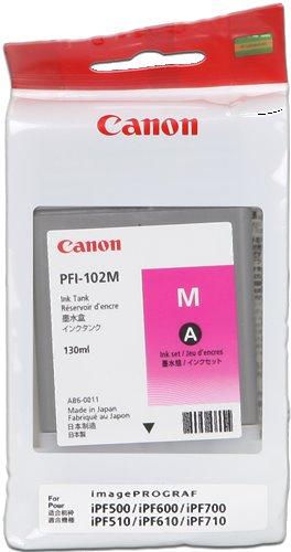 kazeta CANON PFI-102M magenta iPF 500/510/600/605/610/700/710/720, LP 17/24 (130 ml)