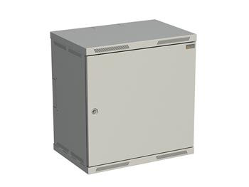 Rozvádzač nástenný SENSA 12U 400 mm, dvere plech, RAL 7035, SENSA-12U-64-21-G