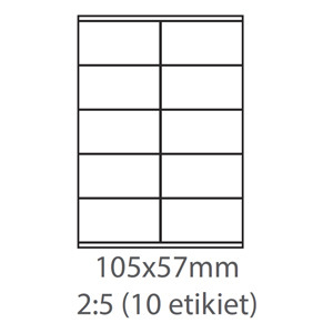 etikety Samolepiace 105x57 univerzálne biele (1000 listov A4/bal.)