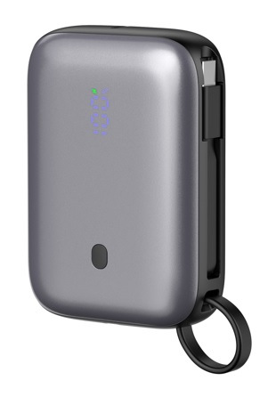 Platinet PMPB1020C Powerbanka 10000 mAh 20W Power Delivery, 2xUSB-C, 1xUSB-A, kábel USB-C 1m, black