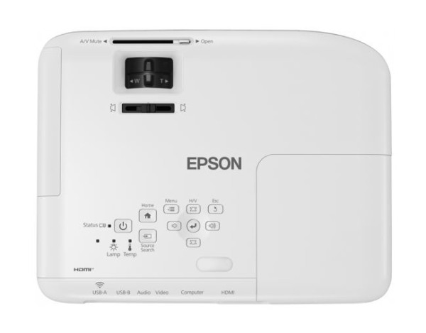 projektor EPSON EB-W06, 3LCD, WXGA, 3700ANSI, 16000:1, HDMI + platno 2