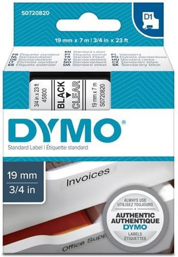 páska DYMO 45800 D1 Black On Transparent Tape (19mm)