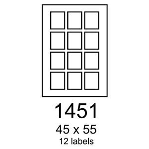 etikety RAYFILM 45x55 univerzálne biele R01001451F (1.000 list./A4)