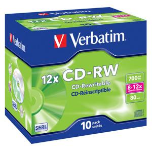 CD-RW VERBATIM DTL+ 700MB 12X 10ks/bal.