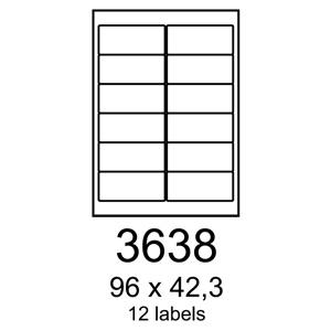 etikety RAYFILM 96x42,3 biele s odnímateľným lepidlom R01023638A (100 list./A4)