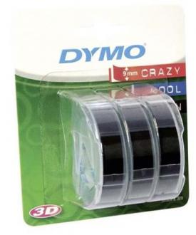 páska DYMO 3D Black Tape (9mm) 3ks