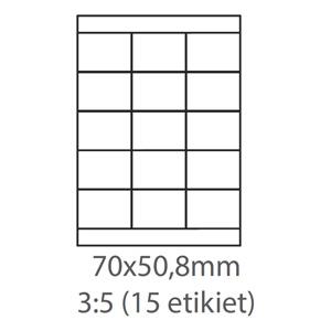etikety ECODATA Samolepiace 70x50,8 univerzálne biele (100 listov A4/bal.)