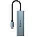 adaptér Devia HUB 4in1 EC621 USB-C 3.1 to 3x USB 3.0 + RJ45 sivý