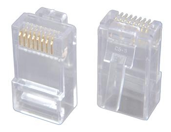 Konektor RJ45 CAT5E UTP 8p8c netienený neskladaný na drôt KRJ45/5SLD, cena za kus, balenie 100ks