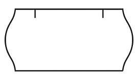 cenovkové etikety 26x12 CONTACT METO 100 - biele (pre etiketovacie kliešte) 1.500 ks/rol.