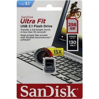 USB kľúč SanDisk Ultra Fit 256GB USB 3.1 Flash Drive čierny