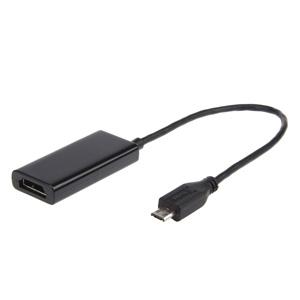 MHL kábel 11pin, HDTV adaptér z microUSB samec na HDMI samica, CABLEXPERT