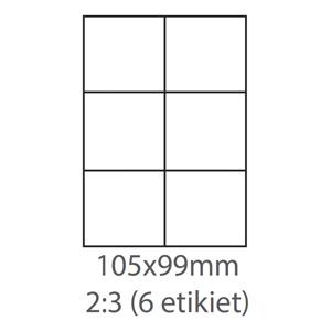 etikety ECODATA Samolepiace 105x99 univerzálne biele (1000 listov A4/bal.)