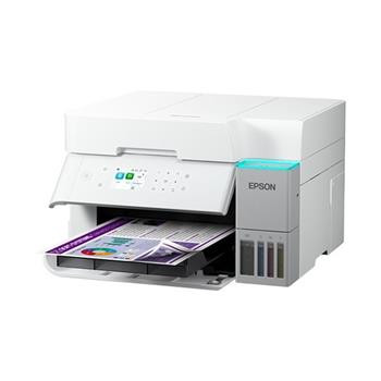 MFP "ecoTANK" farebné atramentové EPSON L6376 (biela), sieť, DUPLEX, ADF, Wi-Fi,