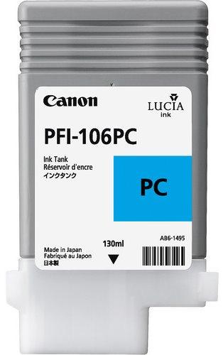 kazeta CANON PFI-106PC Photo Cyan pre iPF 6300/6300s/6350/6400/6400s/6450 (130ml)